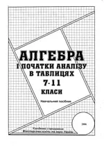 Алгебра і початки аналізу в таблицях. 7-11 класи. Навчальний посібник ОНЛАЙН